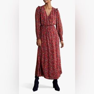 Boden Becky midi wrap dress size 8R new with tags. D0041